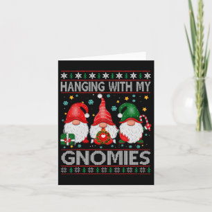 Hanging With My Gnomies Matching Family Christmas Card