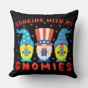Hanging With My Gnomies Matching Family Christmas Cushion