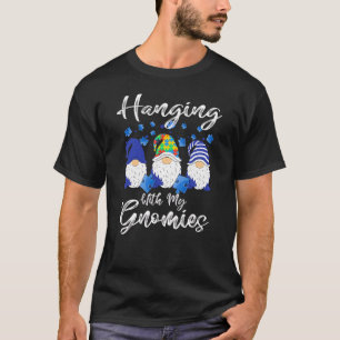 Hanging With My Gnomies Puzzle Autism Awareness Ou T-Shirt