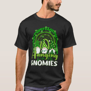 Hanging With My Gnomies Rainbow Leopard St Patrick T-Shirt