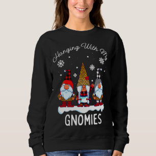 Hanging With My Gnomies Reindeer Antlers Tree Buff Sweatshirt