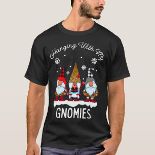 Hanging With My Gnomies Reindeer Antlers Tree Buff T-Shirt