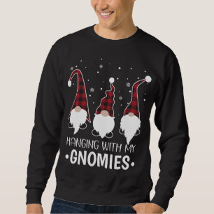 Hanging With My Gnomies Santa Gnome Christmas Paja Sweatshirt