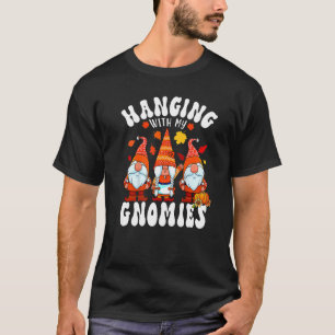 Hanging with my gnomies Thanksgiving pajamas gnome T-Shirt