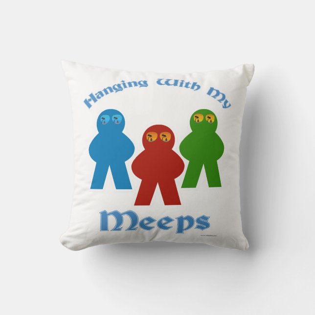 Hanging With My Meeps Cheeky Boardgame Mover Cushion (Front)