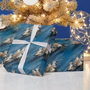 Hanging with My Peeps: Four Sanderlings Wrapping Paper