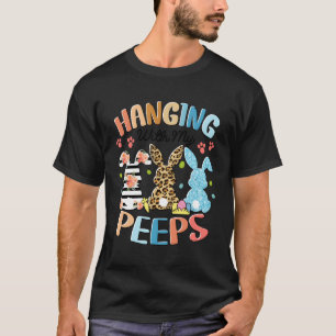 Hanging With My Peeps Rabbit Easter Day Leopard T-Shirt