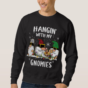 Hanging With My Trauma Gnomies Nurse Christmas Gno Sweatshirt
