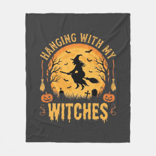 Hanging With My Witches Halloween Design (2) Fleece Blanket