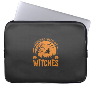 Hanging With My Witches Halloween Design (3) Laptop Sleeve