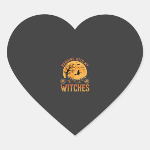 Hanging With My Witches Halloween Heart Sticker