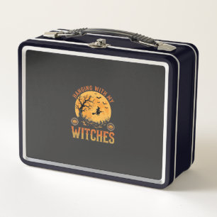 Hanging With My Witches Halloween Metal Lunch Box