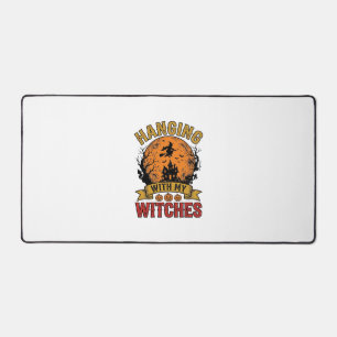 Hanging With My Witches Halloween Vintage Shirt De Desk Mat