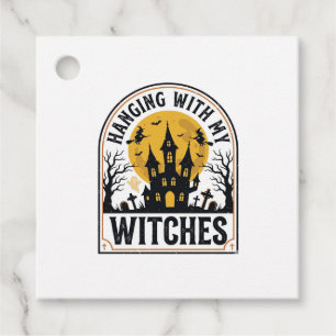 Hanging With My Witches Vintage Halloween Design_1 Favour Tags