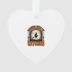 Hanging With My Witches Vintage Halloween Shirt De Ornament