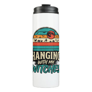 Hanging With My Witches Vintage Halloween Shirt De Thermal Tumbler