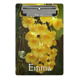 Hanging Yellow Orchids Tropical Flowers Mini Clipboard