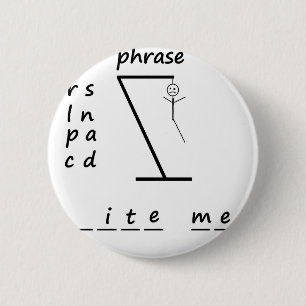 Hangman Bite Me 6 Cm Round Badge