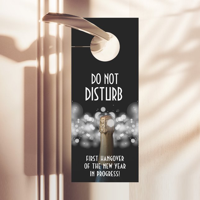 Hangover Do Not Disturb Champagne Door Hanger (Creator Uploaded)