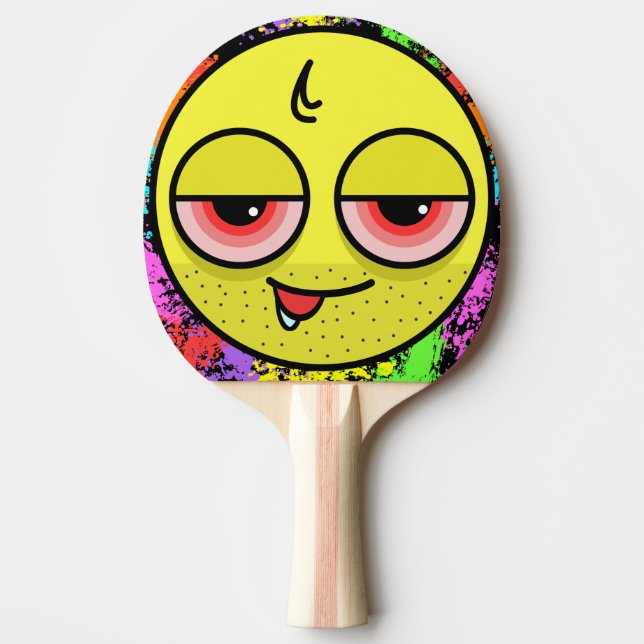 Hangover Face Ping Pong Paddle (Front)