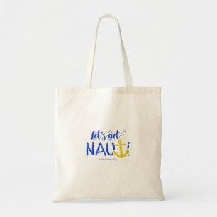 Hangover Kit Let's Get Nauti Bachelorette Party Tote Bag