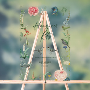 Hangover Kits Sign Exotic Wild Flower Frame