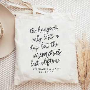 Hangover Memories Funny Wedding Favour Tote Bag
