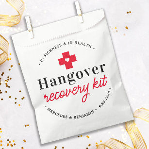 Hangover Recovery Kit Personalised Wedding  Favour Bag