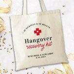Hangover Recovery Kit Personalised Wedding  Tote Bag<br><div class="desc">Hangover Relief Kit ! These fun wedding favour tote bag are perfect to make your own hangover recovery kits for your guests, essential if you plan on having an open bar. Visit our collection for wedding favours, and hangover kit favours and wedding keepsakes. Personalise with name and date. COPYRIGHT ©...</div>