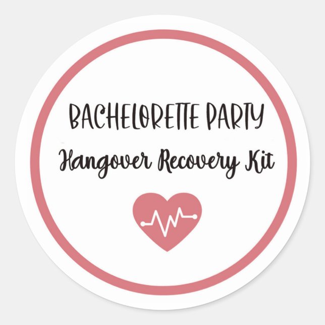 Hangover Recovery Kit Sticker (Front)