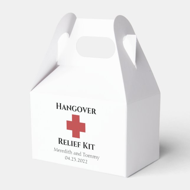 Hangover Relief Kit Favour Box (Front Side)