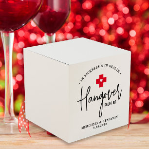 Hangover Relief Kit Personalised Wedding Square Favour Box
