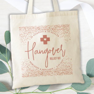 Hangover Relief Kit Rose Gold Wedding Favour  Tote Bag