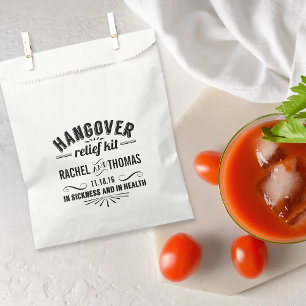 Hangover Relief Kit Wedding Favour Bag