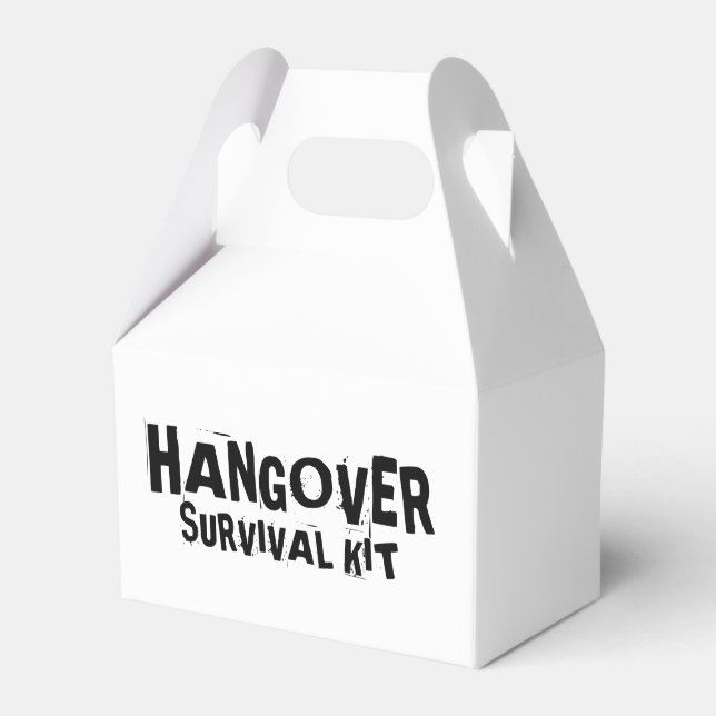 "Hangover Survival Kit" Favour Box (Front Side)