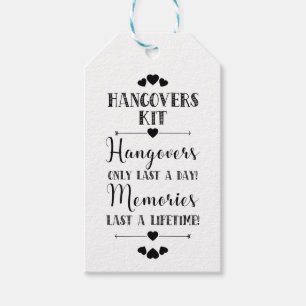hangover wedding favour gift tag