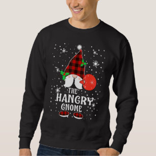 Hangry Gnome Buffalo Plaid Matching Family Christm Sweatshirt