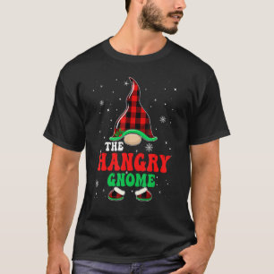 Hangry Gnome Buffalo Plaid Matching Family Christm T-Shirt