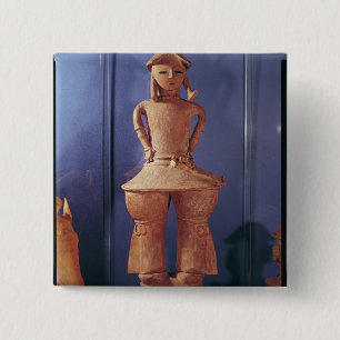 Haniwa figure, 250-550 15 cm square badge