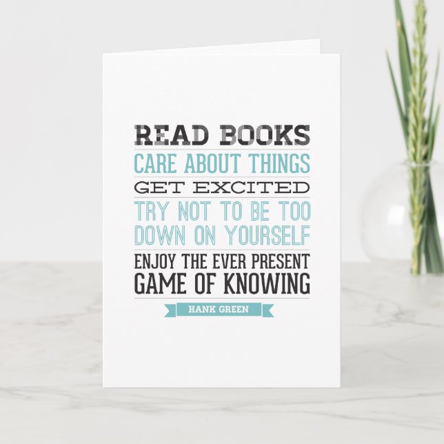 Hank Green Quote Card (Front)