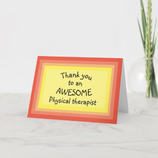 Hank you card for your physical therapist