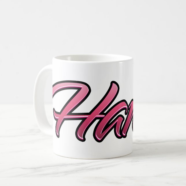 Hanka faded pink cup tea cup coffee cup (Front Left)