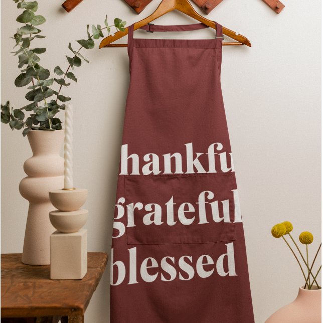 hankful Grateful Blessed Apron (Creator Uploaded)