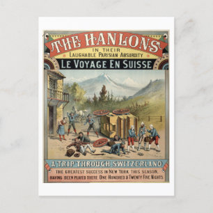 Hanlons Vintage Theatre Advertising Postcard