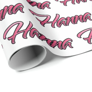 Hanna faded pink personalized gift paper