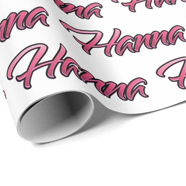 Hanna faded pink personalized gift paper (Roll Corner)