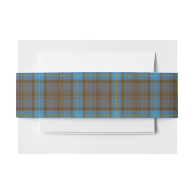 Hanna  Scottish Tartan Belly Band Invitation Belly Band (Front Example)
