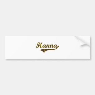 Hanna Wyoming Classic Design Bumper Sticker