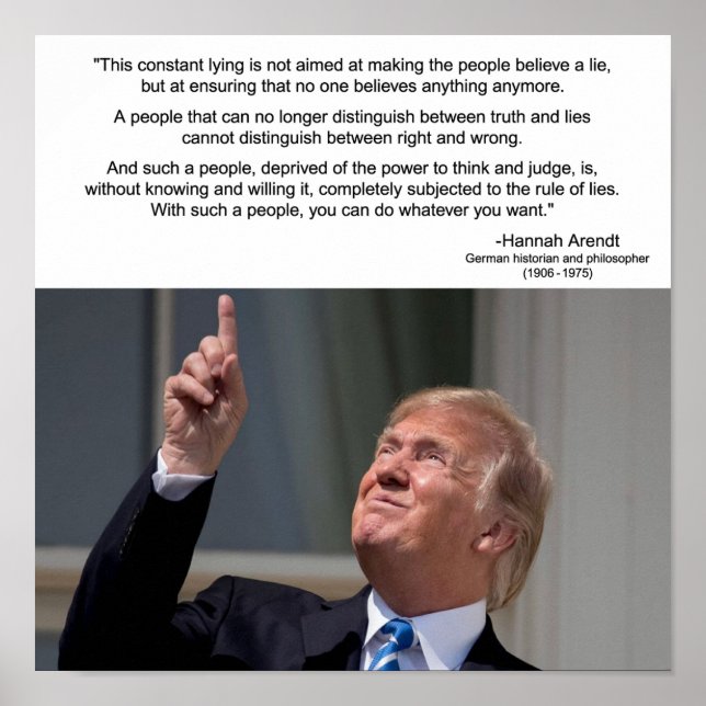 Hannah Arendt Quote Poster (Front)