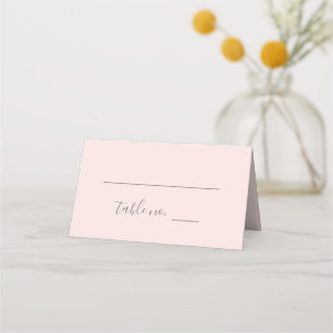 Hannah Blush Pink Calligraphy Wedding Place Card